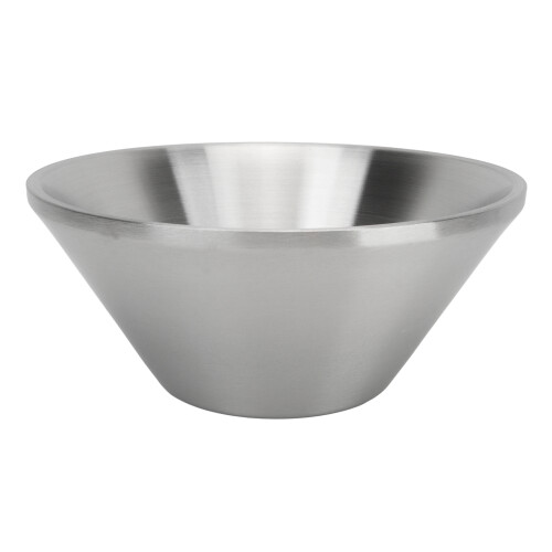 Silver Stainless Steel Salad Bowl 23cm Dual Layer Multi Purpose Kitchenware 1