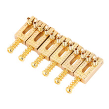 6pcs Gold Guitar Saddles with Roller Bridge for Electric Guitar Repair