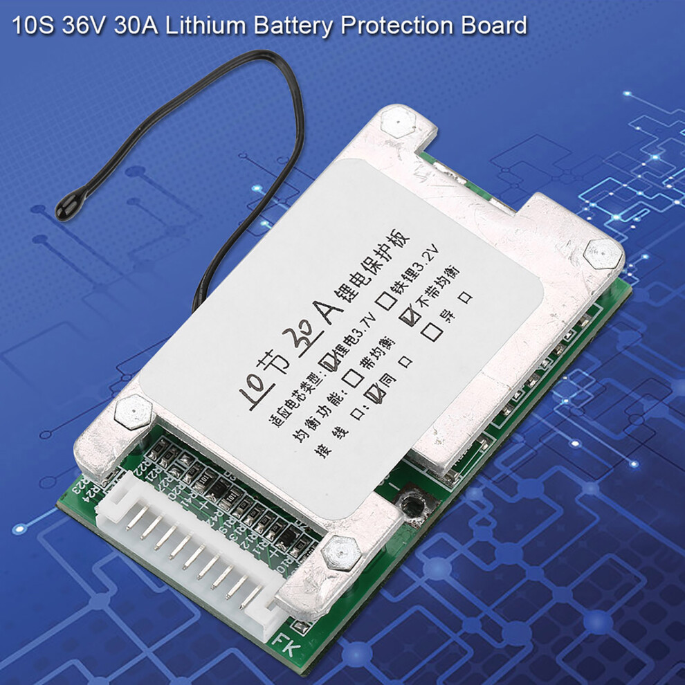 10S 36V 30A Lithium Battery Protection Board For 3.7V Li-Ion Cells 4911392551499