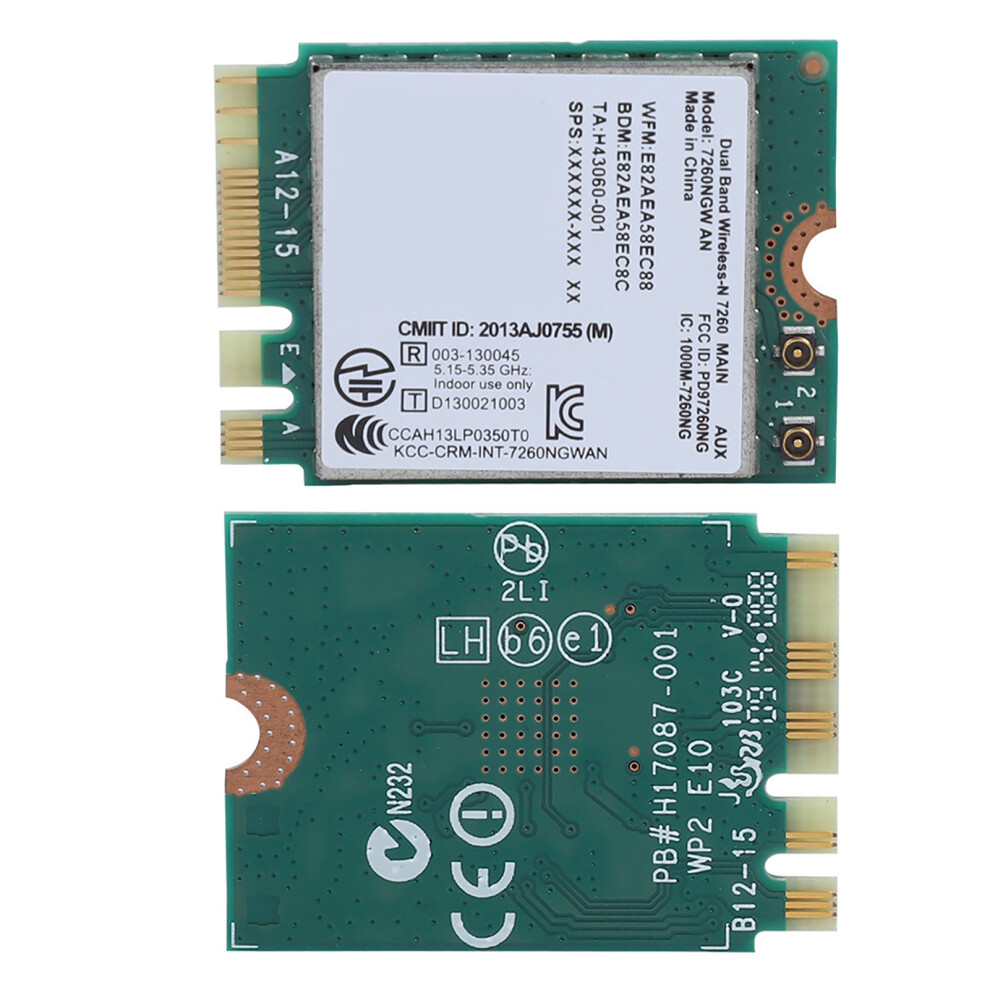 Intel 7260Ngw An Wireless Dual Band Wi-Fi + Bluetooth 4.0 Card 3621392555311