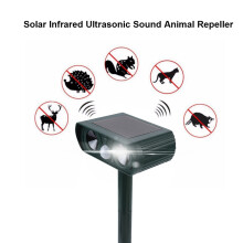 Solar-Infrarot-Ultraschall-Tiervertreiber, 110 Sichtfeld, 8 m