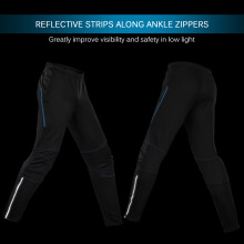Waterproof Thermal Fleece Windproof Cycle Pants for Men, EU Sizes 28.3"-37.8"