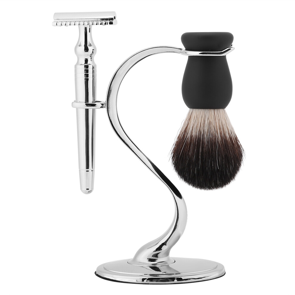 Travel-Friendly Shaving Brush & Razor Holder