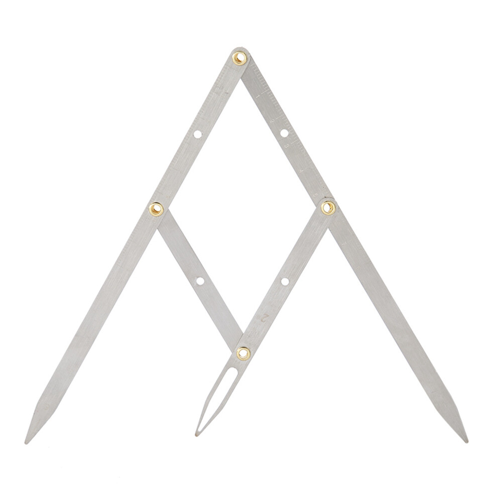 Silver Microblading Caliper Ratio Eyebrow Measure Ruler Stainless Steel,