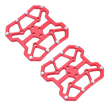 Aluminiumlegierung Fahrradpedaladapter Paar für SPD Rot 9cm9cm