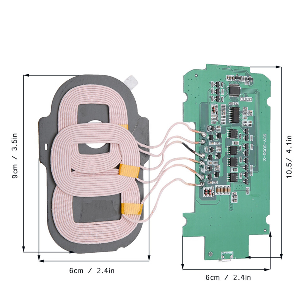 Diy Wireless Charging Circuit Board 3 Coils 5V 2A Transmitter Module 7901388374093