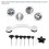 LED Solar Garden Light Waterproof 2 Pack Adjustable Brightness Eco-Friendly 13