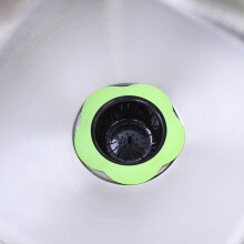 Plastic Kitchen Sink Strainer Stopper Flower Shaped Green Bathroom Accessory