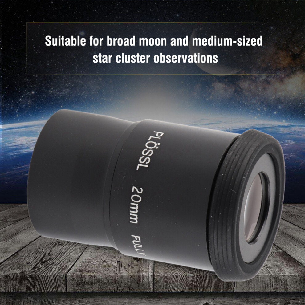 20Mm Plossl Eyepiece For Telescope - 1.25" Filter Thread, Black 8731392591372