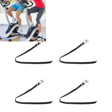 Fermapiedi in nylon e metallo per bicicletta, cinturini da 50 cm regolabili con clip per dita (2 paia)