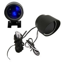2-in-1 Car Water Temp & Voltmeter Digital Gauge for Autos, Trucks & Motorcycles