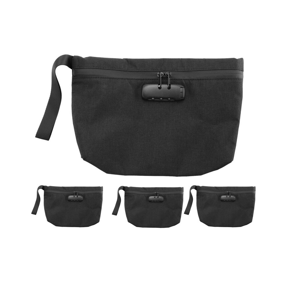 4X Money Bag With Lock,11X7.5in Money Pouch For Travel Storage, Durable Smell Proof Bag With Zipper For Cash 6032073273252