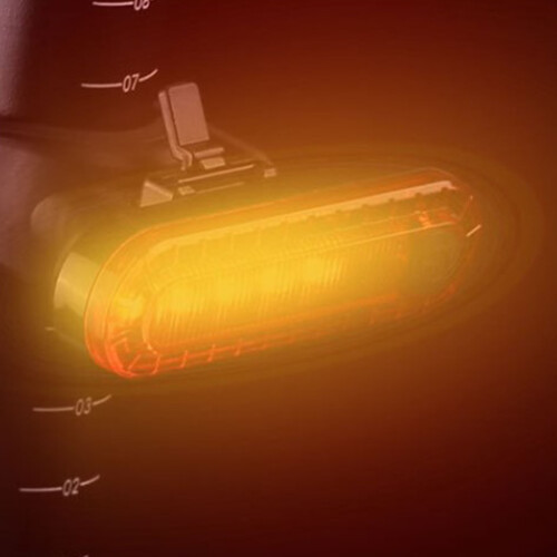Waterproof Bike LED Tail Light USB Charging 64.5x18mm 2