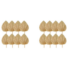16PCS Dried Leaves Decorations Trimmed Dried Spear Fans Tropical Dried Wedding Flowers Boho Wedding Decor