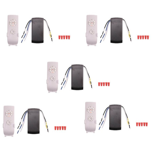 5X Universal Ceiling Fan Lamp Remote Control Kit AC 220V Timing Setting  Adjuste Wind Speed Transmitter Receiver