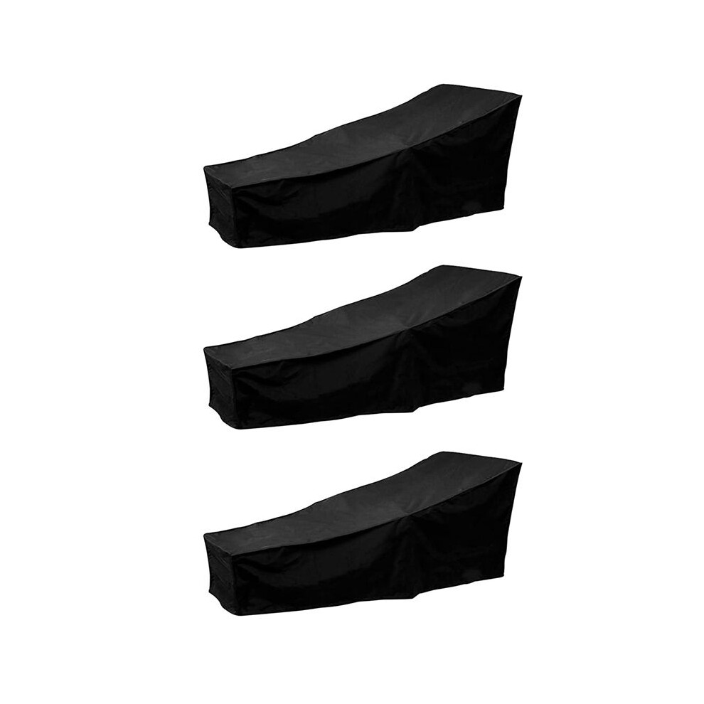 3 Pack Outdoor Sun Lounger Cover, Waterproof Garden Wicker Chair Sunbed Cover, Terrace Furniture Protection Layer 6031396549969