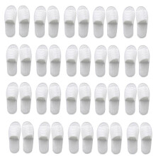 Spa Slippers, 20 Pairs Open Toe Toe Disposable Slippers Fit Size for Men and Women for Hotel Home Guest Used