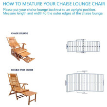 3 Paquet Housse de Chaise Longue Extérieure, Housse de Chaise Longue En Osier de Jardin Étanche, Couche de Protection de Meubles de Terrasse