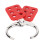 Lock Out Hasp 6-Holes Aluminum Alloy, Red & Silver 12