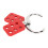 Lock Out Hasp 6-Holes Aluminum Alloy, Red & Silver 15