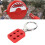 Lock Out Hasp 6-Holes Aluminum Alloy, Red & Silver 13