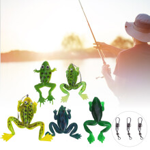 10 pcs Frog Lure Hooks Kit Stainless Steel Fish Tackle Accessories