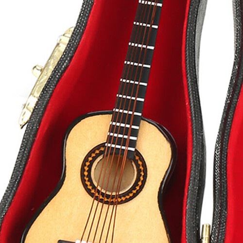 Compact Guitar Statue with Storage Box