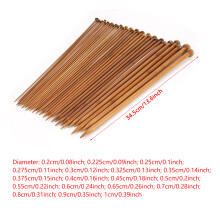 Carbonized Knitting Needles 36PCS Single Point 0.2-1cm Sizes for Yarn Crafts