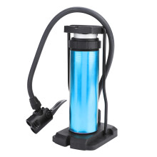 Blauer Mini-Aluminium-Fußpumpe für Fahrräder & Motorräder, 24cm