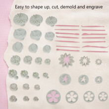 47pcs Fondant Cake Cutter Set for Baking, Embossing & Cookies