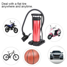 Tragbare Aluminium-Mini-Fahrradpumpe, Rot – 24x9,5cm, Leichtgewicht
