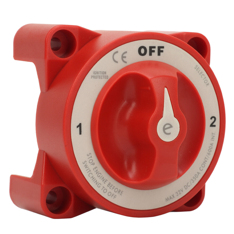 350A 32V Rotary Battery Selector Switch 3 Studs For Rv Marine Automotive Red 4611388379426