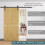 Homcom Montaje Puerta Corredera Marrón 200 x 4 x 0.6 cm 5
