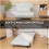 Homcom Sofá Cama Beige 94 x 78 x 80 cm 4
