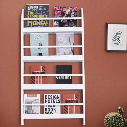 Homcom Librerías para Pared Blanco 59 x 12 x 113cm 1