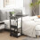 Homcom Mesa Lateral Móvil Negro 80 x 40 x 82 cm 2