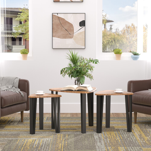 Homcom Mesitas de Café Bicolor 56 x 54.2 x 45.4cm 1