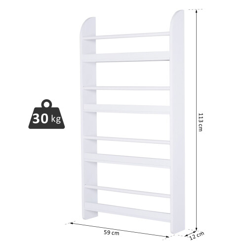 Homcom Librerías para Pared Blanco 59 x 12 x 113cm 2