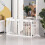 PawHut Barrera Seguridad Perro Blanco 204 x 30 x 61 cm 2