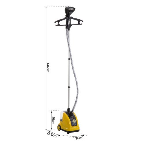 Homcom Plancha de Vapor Amarillo 26 x 21,5 x 146cm 2