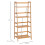 Homcom Estantería de Bambú Marrón 48 x 31.5 x 120 cm 3