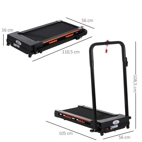 Homcom Cinta de Correr Negro 105 x 56 x 108.5 cm 2