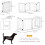 PawHut Barrera Seguridad Perro Blanco 204 x 30 x 61 cm 3
