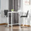 Homcom Mesa de Bar Blanco 120 x 40 x 100 cm 2