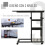 Homcom Mesa Lateral Móvil Negro 80 x 40 x 82 cm 5