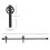 Homcom Kit Puerta Corredera Negro 200 x 4 x 0,6cm 3