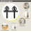 Homcom Kit Puerta Corredera Negro 200 x 4 x 0,6cm 4