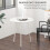 Homcom Mesa de Comedor Blanco Ø70 x 75 cm 4