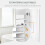 Homcom Armario con Espejo Blanco 80 x 15 x 60 cm 6