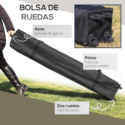 Outsunny Carpa Plegable Beige 392 x 392 x 283 cm 2